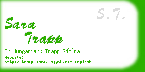 sara trapp business card